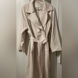 H&M Cream Belted Trench Coat